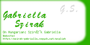 gabriella szirak business card